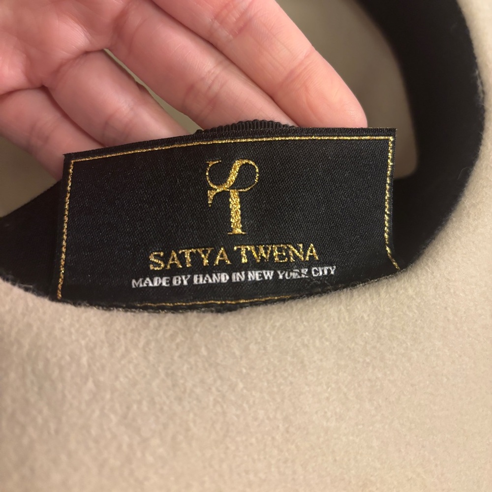 Satya Twena Amanda Hat - Moonstone - Wide Brim - Felt Fedora - Handmade NYC - Picture 10 of 10